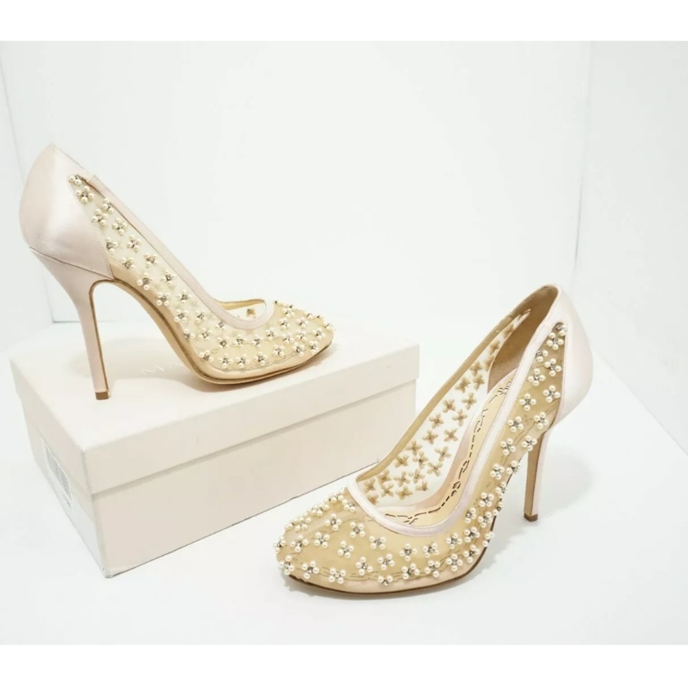 🔥80%OFF‼️Marchesa Pink flower diamond pumps